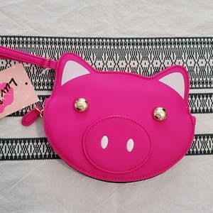 NWT Betsey Johnson Pig Wristlet